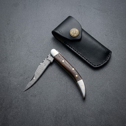 Damascus steel edc folding - steel,